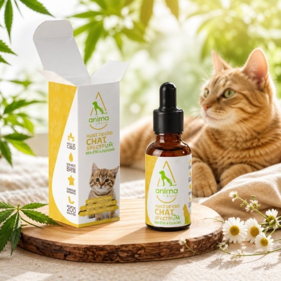 Huile CBD pour Chat Saveur...