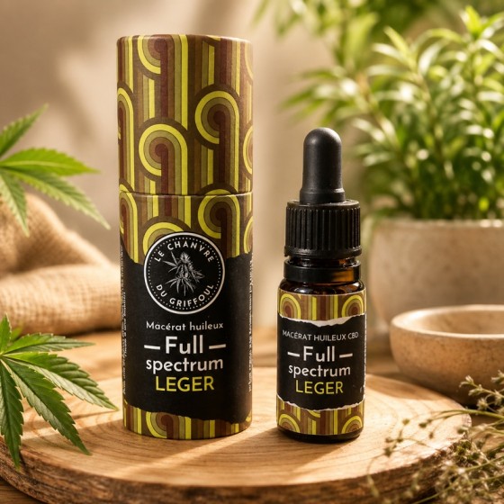 Huile Sublinguale CBD Bio Légère - Le Chanvre du Griffoul